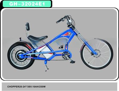 China 250w Electric Chopper Bike E Bike Fiets voor duurzaam vervoer Te koop