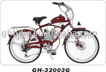 China Ga je handen op de Guanhao 26 inch Gas Motor Beach Cruiser Bike Alloy V rem Te koop