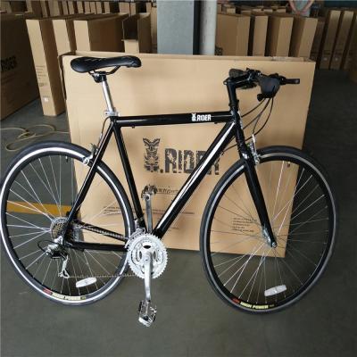 China Color Negro 21 Velocidad Doble V Freno Fitness Carrera Bicicleta de carretera personalizar logotipo para hombres en venta