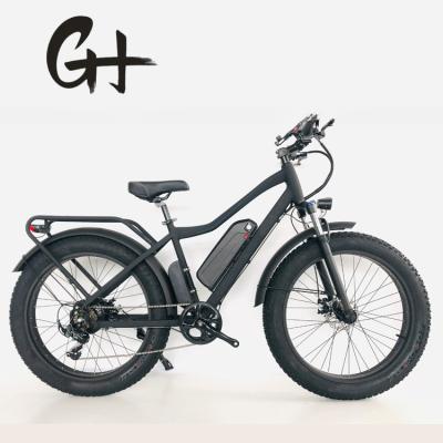 China Freio de disco 750W 48V Bateria de lítio Adultos E Bike Fat Pneus Bicicleta Elétrica 26 polegadas com velocidade máxima de 30-50Km / h à venda