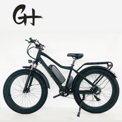 Cina 26 pollici PAS 750W 1000W 48V Batteria al litio Fat Tire Mountain Electric Bike per uomini adulti in vendita