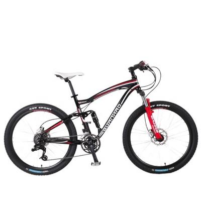 China Full Aluminum Suspension Mountain Bicycle with 24 Speeds and Hydraulic Disc Brake for sale