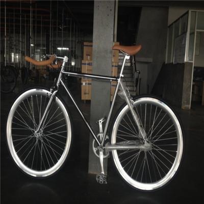 Κίνα ΧΩΡΙΑ Δυνατό να αναδιπλωθεί 700C χρώμα Chrome Single Speed Adult Racing Fixie Bike από OEM Ταϊβάν προς πώληση