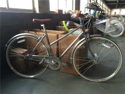 Κίνα Lady Road Bike Inner 3 Speed Chrome Frame Πολιτικό ποδήλατο με χάλυβα υλικό πιρούνι 11KGS προς πώληση