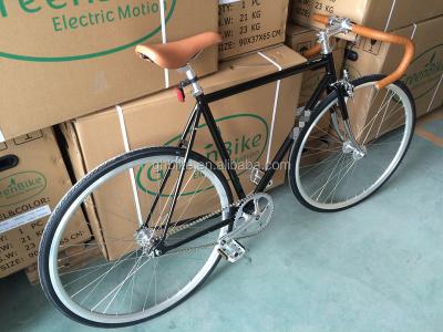 China 700C Einzelgeschwindigkeit Festgetriebe Fahrrad mit R Kaliber Bremse Vintage Drop Bar Fixie Fahrrad zu verkaufen