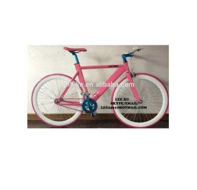 China Lightweight Aluminium Fixed Gear Bike 2020 Pink 700C para uma viagem fácil e divertida à venda