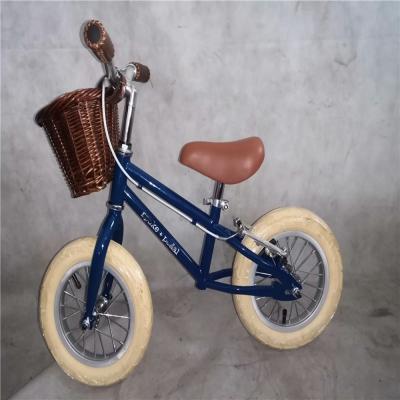 China Bicicleta de acero con horquilla y marco para niños 3-5 años de edad Color azul 12 pulgadas en venta