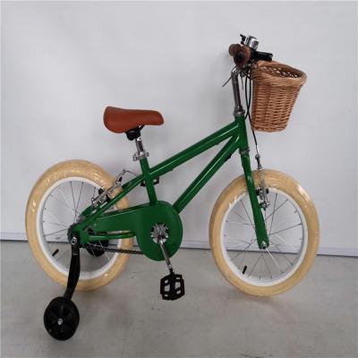 China 16 inch kinderfietsen met trainerwielen Double V Brake Steel Fork Te koop