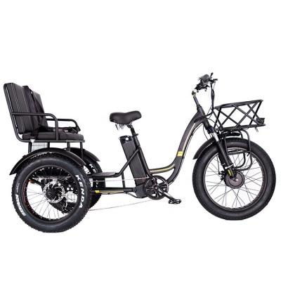 China Lightweight Aluminum Frame Electric Tricycle 48V 750W 21AH 50KM/H for Adult Passenger for sale