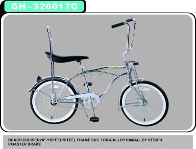 Chine 20 pouces de peinture au chrome certifiée CE lowrider vélo de plage croisière avec selle de banane à vendre