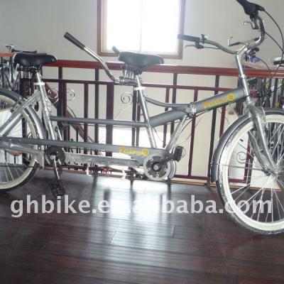 China Stahlrahmen und Gabel 26 Zoll Tandem-Fahrrad mit 26