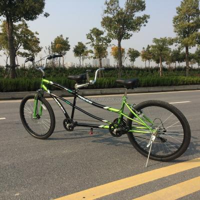 China Aluminium Alloy Rim 26 Inch Tandem Bike Bicycle with Front Disc Brake and Rear V Brake for sale