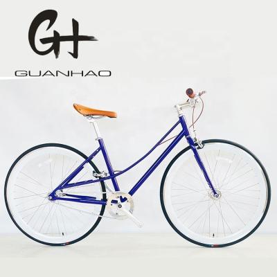 China NO Fork Suspension 700C Cr-MO Steel Women Frame Inner 2 Speed Lady City Bike for sale