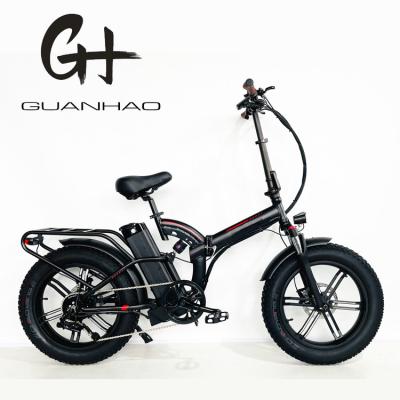 China Crank de liga de 7 velocidades engrenagens de pneus gordos E-bike dobrável com bateria de lítio de 21A e motor de 750W à venda