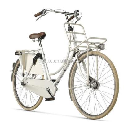 China 28 inch City Bike OMA Fiets Populaire Nederlandse fiets met stalen frame en vork materiaal Te koop