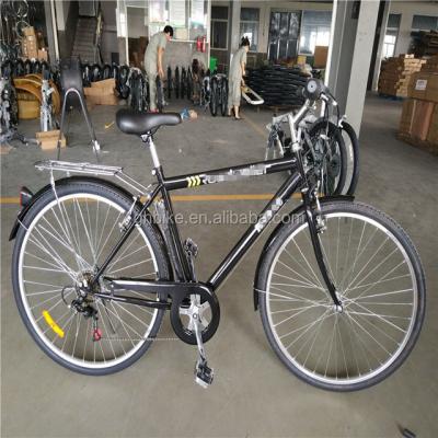 China Adult Hybrid Bike 700C 6 Speed Lady City Cruiser Fiets met een bruto gewicht van 17 kg Te koop