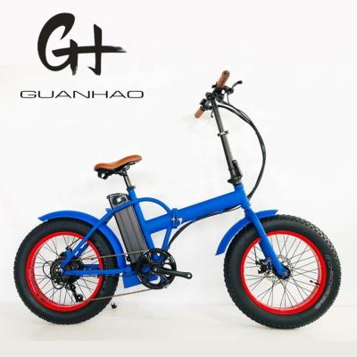 China Compacto de 20 pulgadas 500W 48V 14AH 28MPH bicicleta eléctrica plegable neumático graso plegable bicicleta eléctrica nieve EBIKE en venta