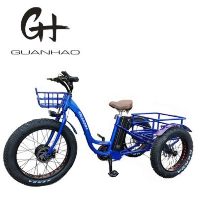 China Open Body Type 24inch 20inch BAFANG Front Motor Electric Tricycle for Adults 48V21AH 750W for sale