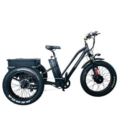 China Big Power 48V 13AH 750W 45KM/H UL2849 Bafang Front Motor Electric Fat Tire Tricycle 20 for sale