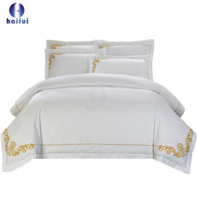 China Plaid Hotel supplies 100% cotton bed linen hospitality flat sheets for star hotels for sale