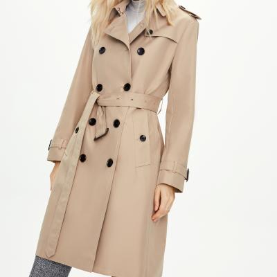 China Anti-wrinkle New Style Women's Ditch Coats Dust Coat Fashion Double Breasted Coat for sale