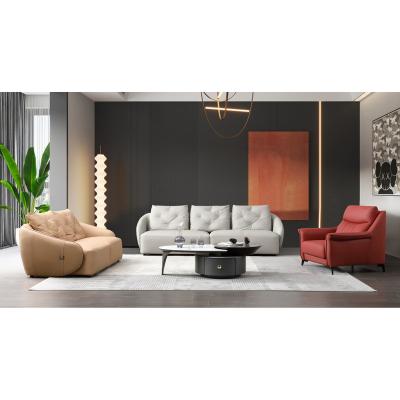 China (Other) Foshan New Designs Upholstery 123 Adjustable Sofa Set Modern Living Room Leather Sofa for sale