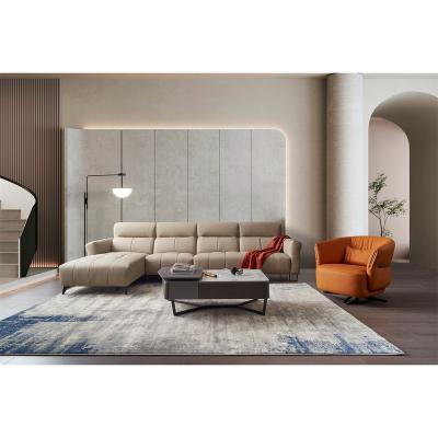 China New Arrival Super Top Quality Modern Style (Others) Living Room Furniture L Shape Leather Sofa for sale