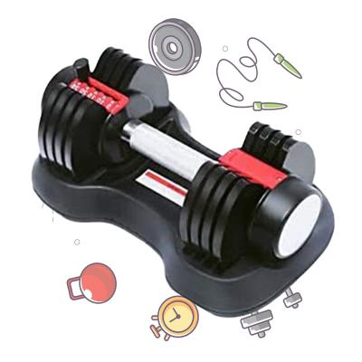 China Universal Most Fashionable Quick Lock Custom 25LBS Logo For Exercise Body Adjustable Dumbbell for sale