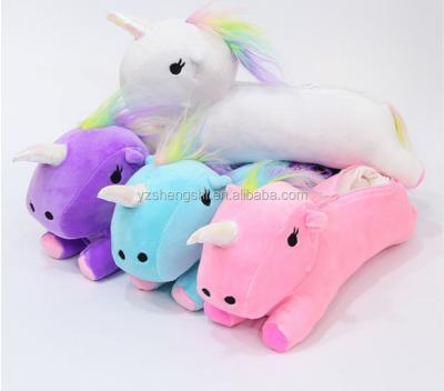 China Free Sample Plush Unicorn Pencil Case Cute Gift Pen Case / Cat Pencil Box Pencilcase Pencil Bag School Stationery Covering Gift Students for sale