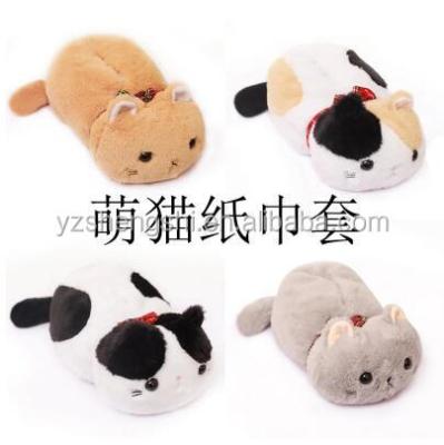 China Gift Paper Towel Case Home Birthday Gift/Box Lid Covering Plush Teddy Dog Cat Hamster Tissue for sale