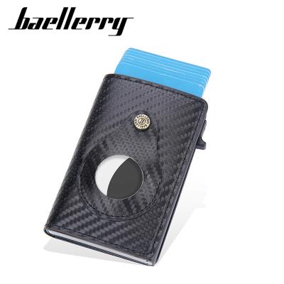 China Baellerry RFID Men's Wallets AirTag Small Men's Purse Carbon Fiber Slim Short Male Wallet Card Holder Carbon Fiber for sale