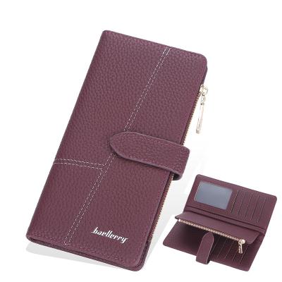 China New Women RFID Long Wallets Card Holders Classic Purse Female Zipper Brand PU Leather Wallet For Women for sale