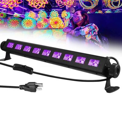 China Led LANDSCAPE Black Light Bar With Socket Switch 27w UV Led Wall Washer Light For Halloween Body Painting Poster Stage Fluorescent Light for sale