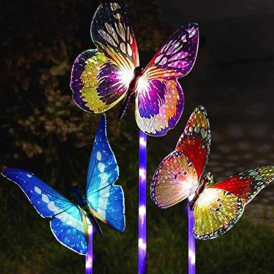 China High Quality Garden Butterfly Color Changing Smart Led Solar Decorative Lamp Street Light Garden Light for sale