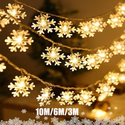 China String Light Led Decoration Bulbs Snowflake Garland Fairy String Lights Decorative Home Lighting for sale