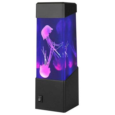 China New Modern Multicolor Jellyfish USB Powered Aquarium Night Light Decoration Holiday Jellyfish Night Light LED Night Desk Lamp for sale