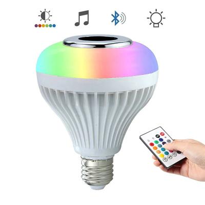 China Contemporary Wireless Smart Light Bulb Speaker Bluetooth RGB Music Light Bulb IR Remote Control Bluetooth RGB Controller Led Music Light for sale