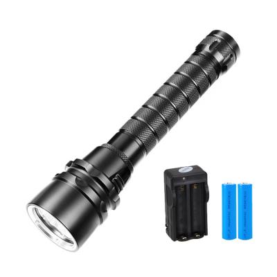 China Diving Ip68 With Non-slip Rope Using Super Bright 5 Lamp Bead 26650 Xhp50 Battery Submerge 10000 Lumen Scuba Diving Flashlight for sale