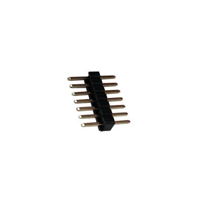 China PCB Mount Header 1.27mm Pitch Single Row 8P 180 Degree Dip Pin Header Connector for sale