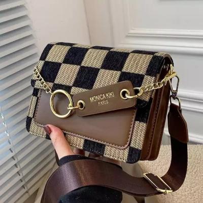 China Fashion Damier Mini Flap Crossbody Sling Bags For Women 2022 Design Luxury Handbag Brand Shoulder Fashionable Lady Bags for sale