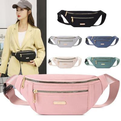 China 2022 Hot Selling Fashion Outdoor Sports Logo Custom Gym Anti-theft Fanny Pack Large Capacity Waterproof Canvas Waist Bags for sale