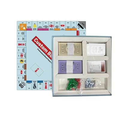 China Monopoli custom board game from paper lowmoq ex-factoryprice for sale