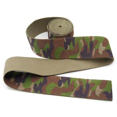 China Mil Spec Mil Polyester Army Camouflage Weaver Custom Military Tactical Webbing Camouflage Jacquard Weave Elastic Webbing for sale