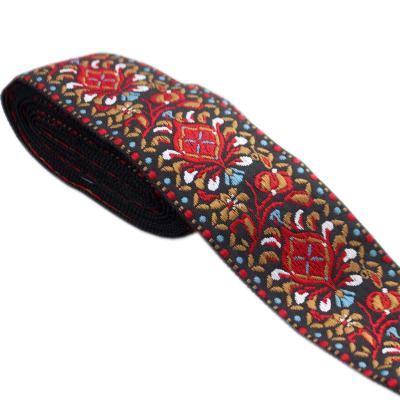 China elastic custom high density embroidered ribbon/jacquard ribbon/national ribbon for sale