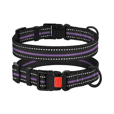 China Reflective Custom Classic Cheap Dog Pet Nylon Collar With Plastic Buckle From Pet Products Manufacturer for sale