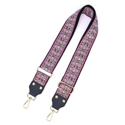 China Adjustable Variety Guitar Replacement Guitar Strap Styled Wide Handbag Strap Purse Strap Cross - Body Strap Vintage Flower for sale