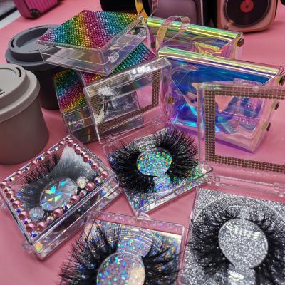 China 25-30 Thick Soft 5pair 3d Mink Eye Lashes Long Periods Fake False Eyelashes Tapered Cross for sale