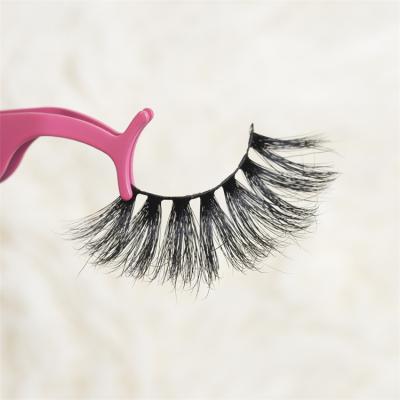 China Private Label Natural Long False Lashes 25mm Real Mink False Eyelashes LXPLUS for sale