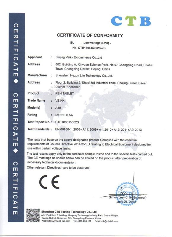 CE - Shenzhen Hezon Lito Technology Co., Ltd.