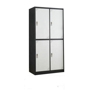 China Colorful Metal Steel Wardrobe Locker Foshan 4 Door School Clothing Locker H1850*W900*D500mm for sale